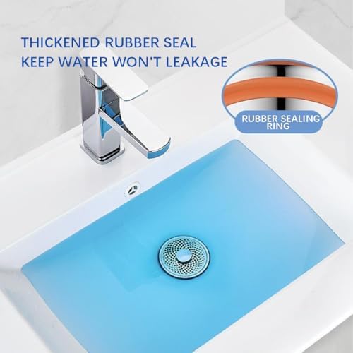 Eptaufty Bathroom Sink Drain Strainer with Spring Core 1