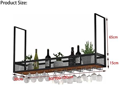 ZJDYDY Wall-Mounted Wine Rack with Glass Holder