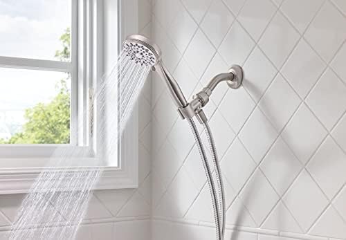 Moen 20091SRN 5-Setting Hand Held Brushed Nickel Spot Resist Shower Head