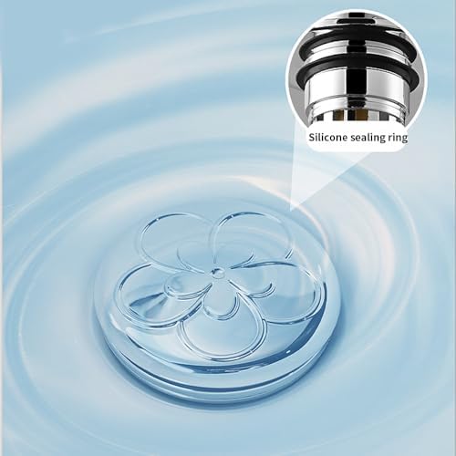 Aywenny 2Pcs Universal Sink Stopper with Hair Catcher