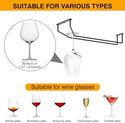FOMANSH 14-Inch Wine Glass Holder Set of 2