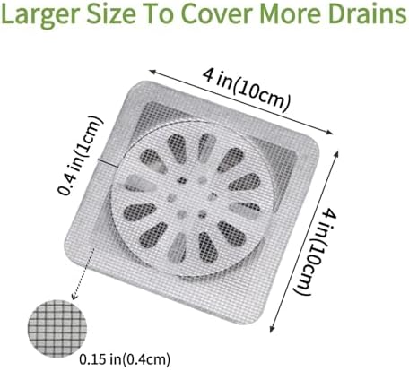 Disposable 4x4 Square Drain Covers 30PCS Hair Catcher