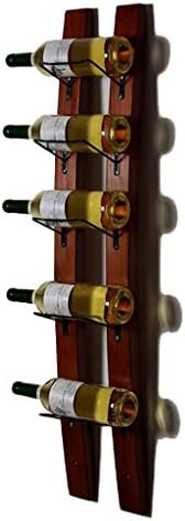 5-15 Bottle Wall-Mounted Wine Rack with Iron Frame