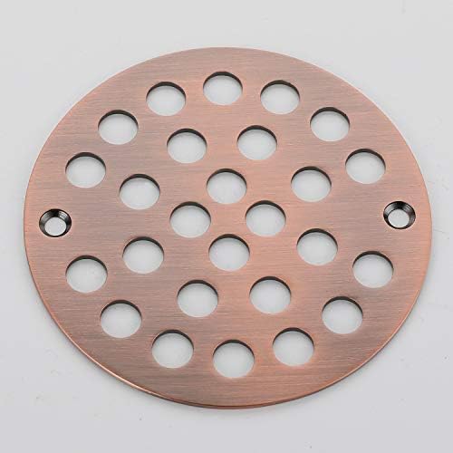 4-Inch Screw-in Shower Strainer Drain Cover Replacement Antique Copper 1