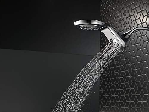 Delta HydroRain H2Okinetic 5-Setting Shower Head Combo Matte Black