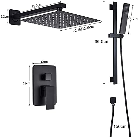 Premium Brass Rain Shower System with Adjustable Rod