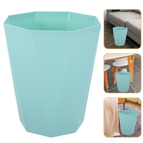 Tofficu Emerald Green 5L Trash Can with Diamond Pattern