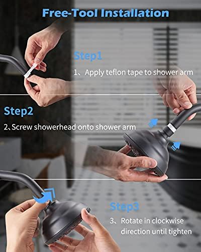 VMASSTONE 47 High Pressure Shower Head with 7-Spray Settings 1