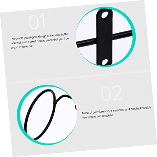 Ciieeo Wall-Mounted Wine Rack 6pcs Stylish Display Holder