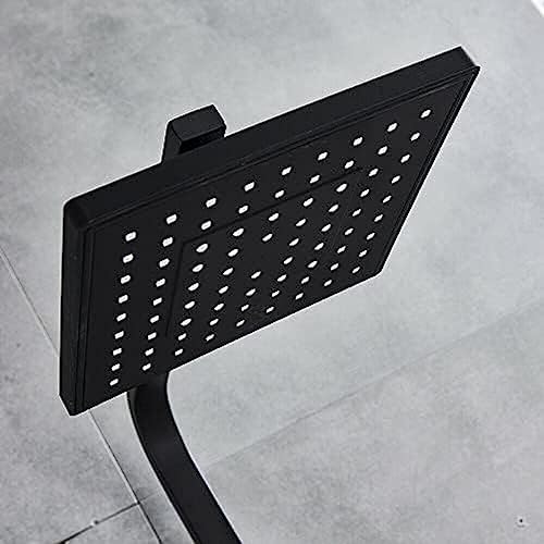 TECKI Rainfall Shower Faucet System with Handheld and Wall-Mounted Mixers Matte Black