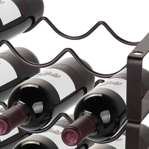 Carperipher 3 Tier Metal Wine Rack with 12 Bottles Capacity