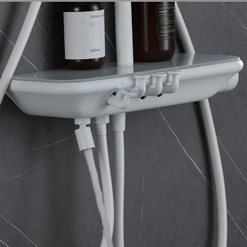 Thermostatic Shower System with LED Display and 4-Function Fixtures