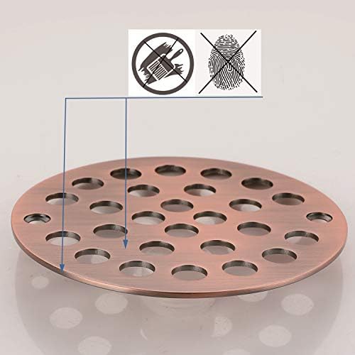 4-Inch Screw-in Shower Strainer Drain Cover Replacement Antique Copper 1