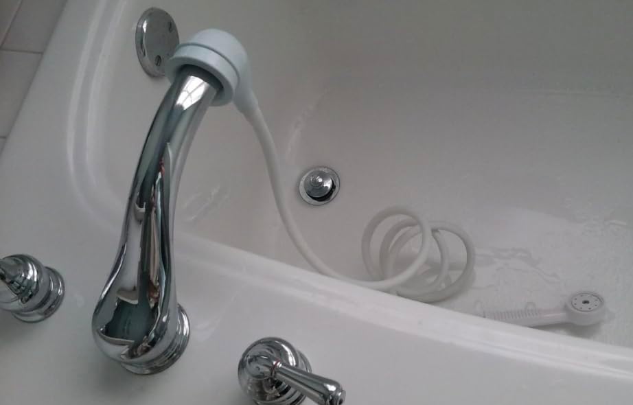 RMG Portable Handheld Shower Sprayer for Round Tub Spouts