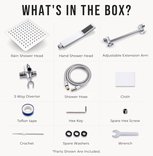 G Promise All Metal 10 Inch Dual Shower Head Set