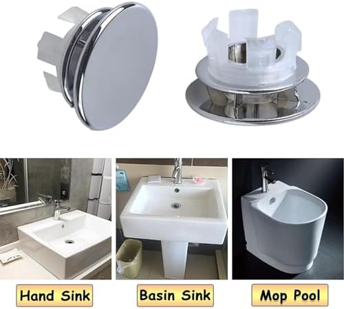 PCTC 6 Pack Bathroom Sink Overflow Trim Cover Insert