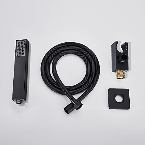 LED Shower Head Set with Waterfall Tub Spout and Handheld Shower