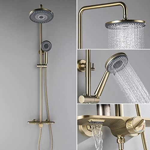 uhyOHF 10-Inch Rain Shower System with Handheld and Bubble Oxygen Modes