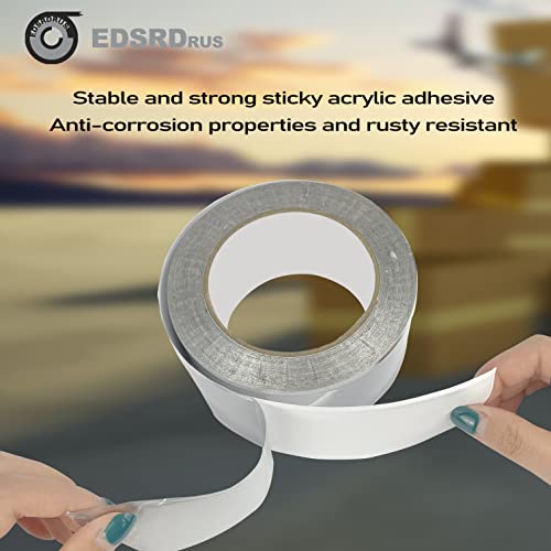 EDSRDRUS Aluminum Duct Tape 12in x 98ft 1in x 98ft Heavy Duty Reflective