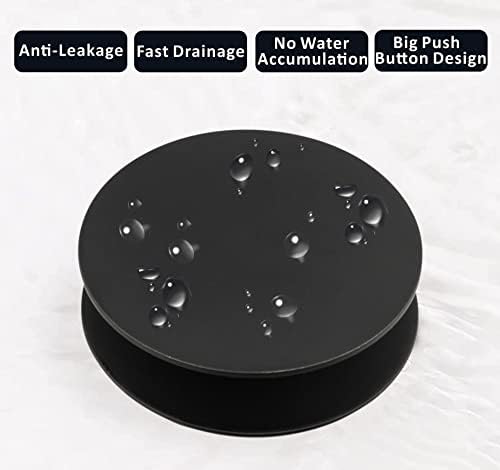 Artiwell Universal Bathroom Sink Drain Stopper Matt Black 1