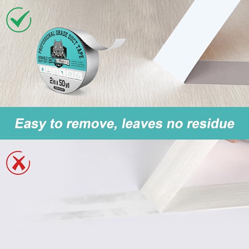 CyantSolutions Gray Duct Tape 2in x 50yd Heavy-Duty