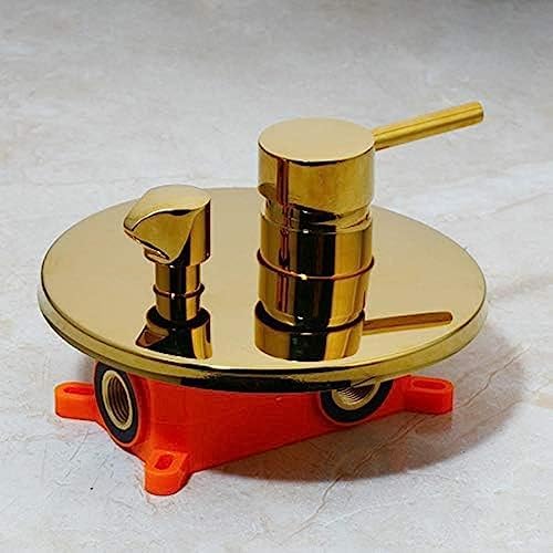 TECKI Brushed Gold Brass Bathroom Shower Set