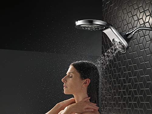 Delta HydroRain H2Okinetic 5-Setting Shower Head Combo Matte Black