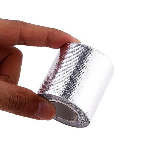 Leadigol High Heat Resistant Self-Adhesive Tape 5CM Silver Duct Heat Shield Tape
