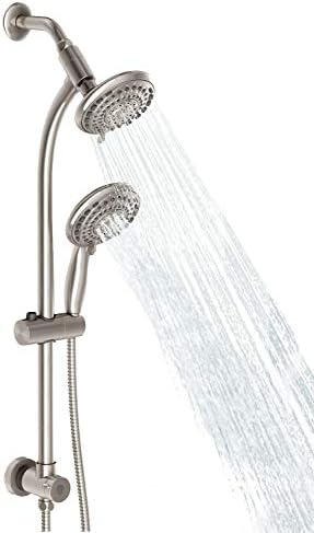 Handheld Showerhead Rain Combo with 275 Slide Bar 5ft Hose