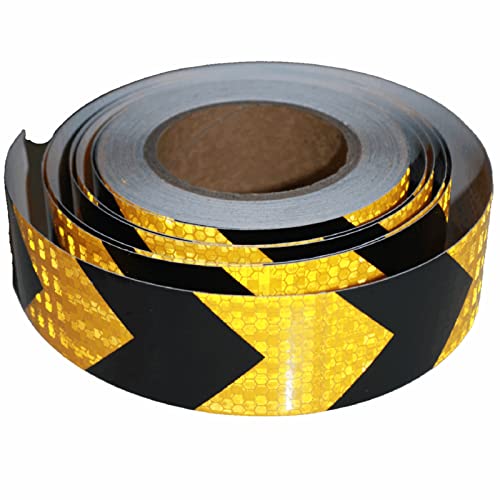 Tuyrchu Reflective Safety Tape 2x68ft Yellow Black