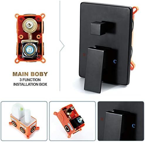 Rain Shower System with 10 Inch Square Head and Body Jets