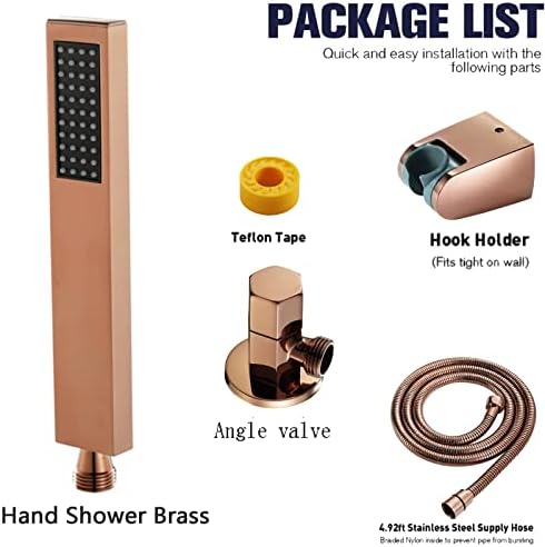 uhyOHF 10-Inch Rain Shower System with Handheld and Bubble Oxygen Modes