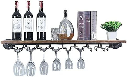 CGF- Wall Mounted Wine Rack with 8 Glass Holders