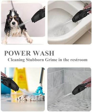 BOWGER High Pressure Handheld Shower Head with 7 Modes - Matt Black