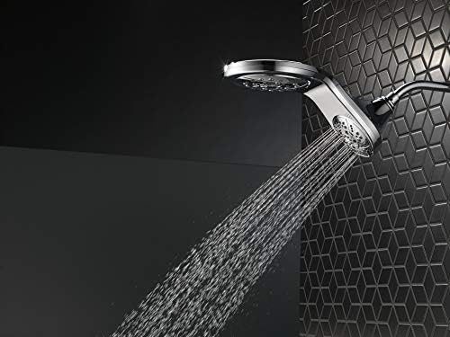 Delta HydroRain H2Okinetic 5-Setting Shower Head Combo Matte Black