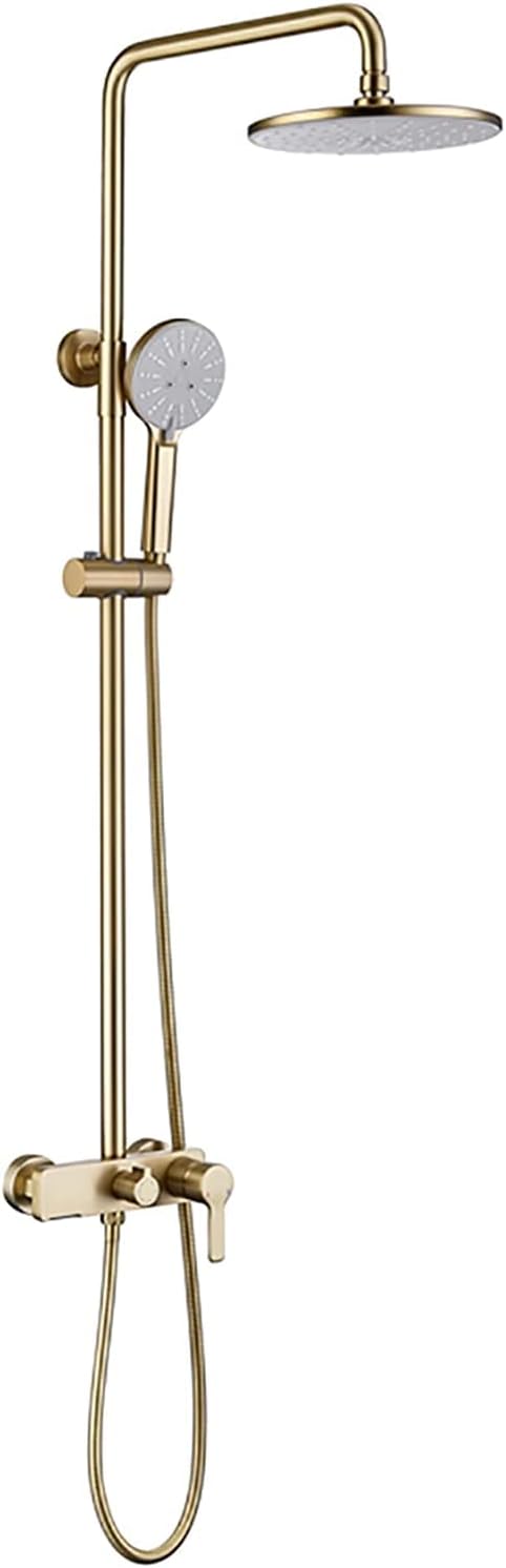 uhyOHF Rain Shower System Set with Handheld and 9 Head