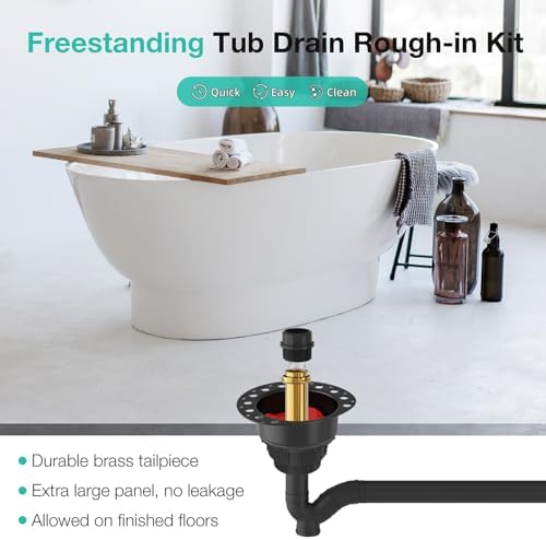 ABS Island Tub Drain Rough-in Kit with Dust Cover