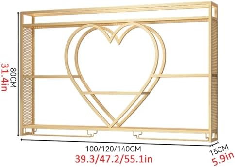 JKGHK 4-Layer Wall Wine Rack with Glass Holder