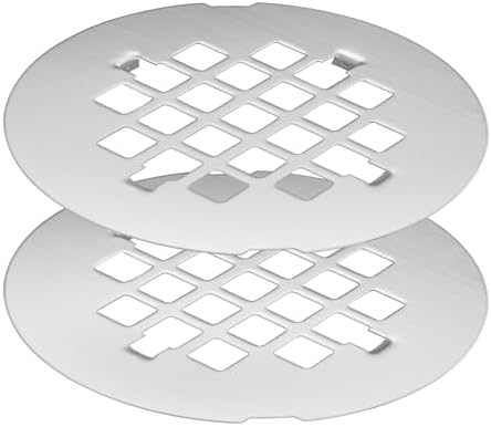 Chrome Plated Shower Drain Cover 4-14 Round 2 Pack