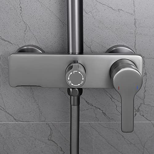 uhyOHF Rain Shower System Set with Handheld and 9 Head