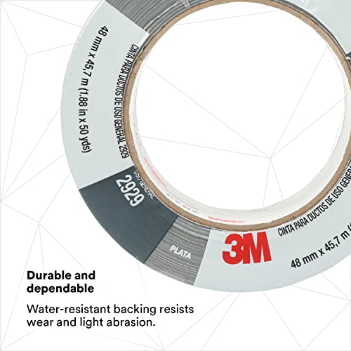 3M Duct Tape 2929 Silver 188in x 50yd