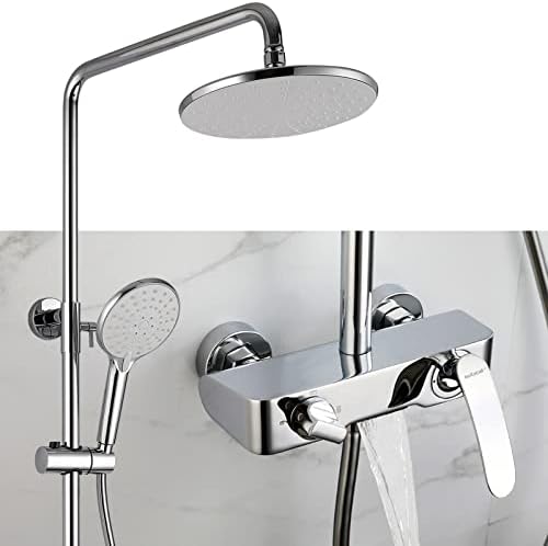 uhyOHF Round Shower Head 3-Mode Handheld System