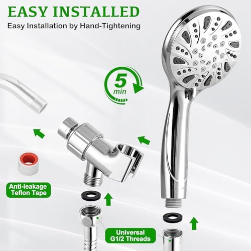 OHDAY 6-Mode Handheld Shower Head with Power Wash