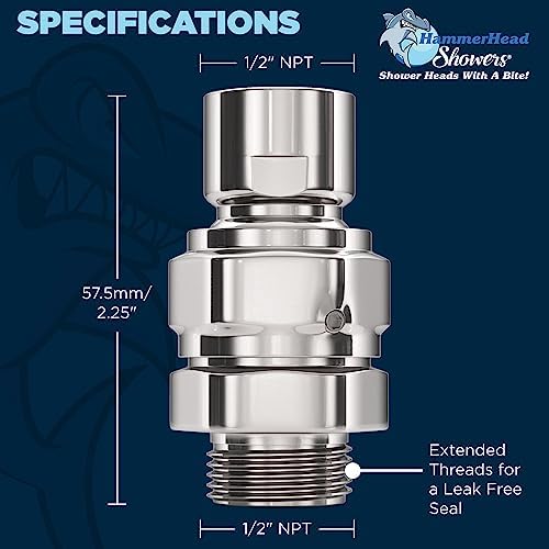 HammerHead Showers Metal Swivel Adapter Universal 12 Inch