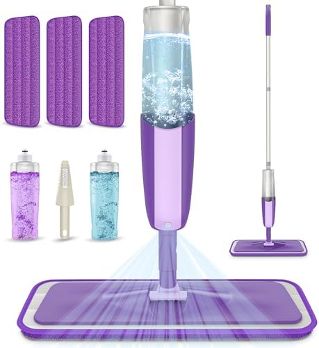 MEXERRIS Spray Mop with 3 Pads Refills for Wood Floor Cleaning