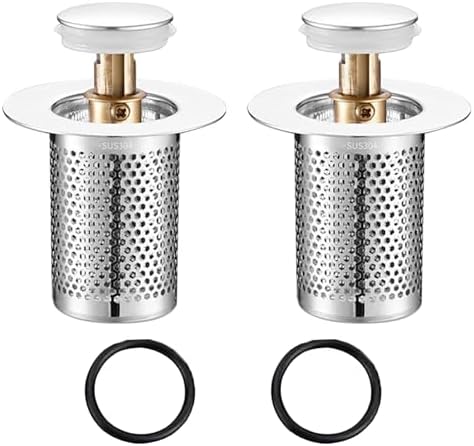 RUXIEWEY Stainless Steel Drain Strainer 2PCS