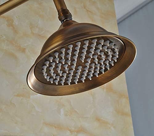 TECKI Antique Brass Shower Set with Dual Handles