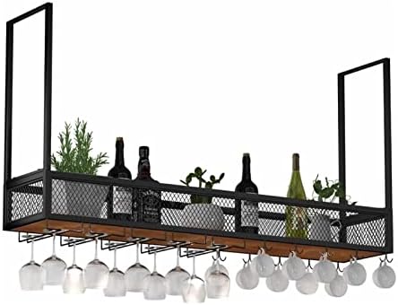 ZJDYDY Wall-Mounted Wine Rack with Glass Holder