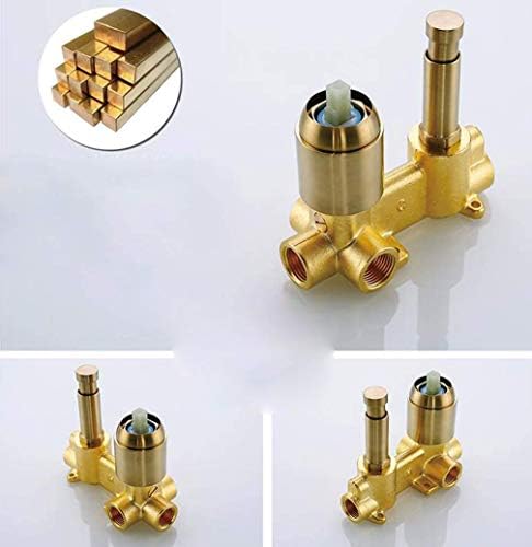 Brushed Gold Solid Brass Rain Shower Combo Set