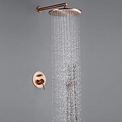 Brushed Rose Gold Brass Shower Trim System Set
